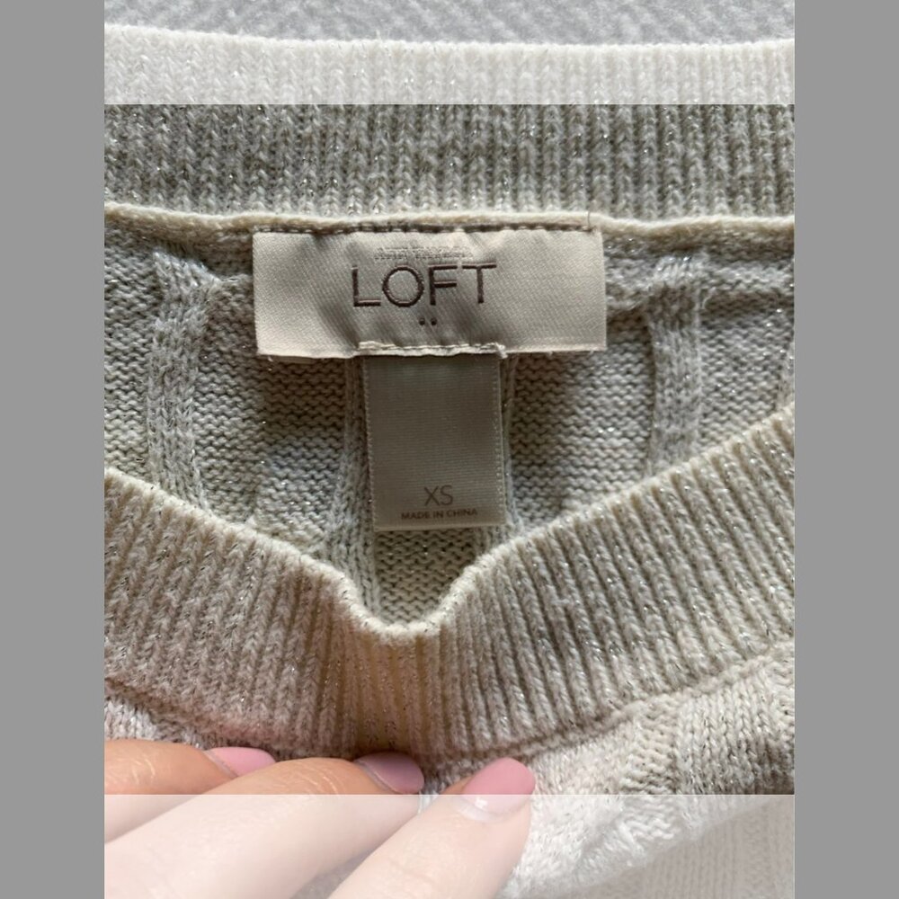 Metallic Cable Knit Sweater - Picture 3 of 7